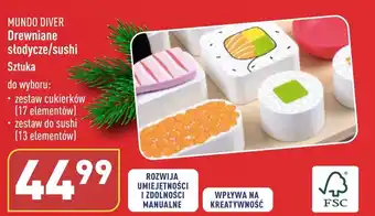ALDI MUNDO DIVER Drewniane słodycze/sushi oferta