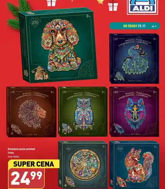 ALDI Drewniane puzzle premium oferta