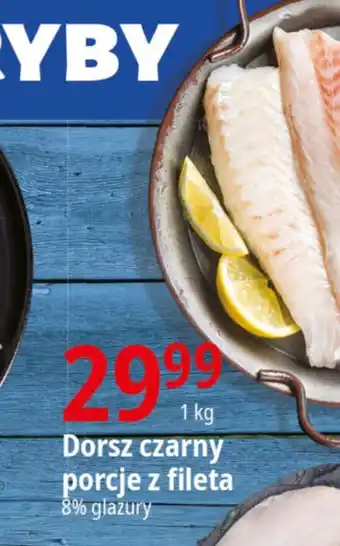 E.Leclerc Dorsz czarny porcje z fileta 8% glazury 1kg oferta