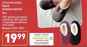 ALDI Kapcie ocieplane damskie oferta