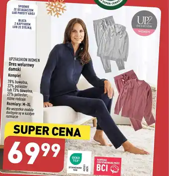 ALDI Dres welurowy damski oferta