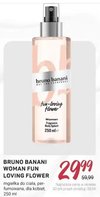 Rossmann BRUNO BANANI WOMAN FUN LOVING FLOWER mgiełka do ciała perfumowana dla kobiet 250 ml oferta