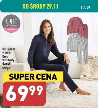 ALDI Dres welurowy damski oferta
