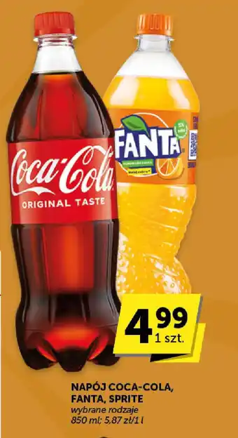 Euro Sklep NAPÓJ COCA-COLA, FANTA, SPRITE 850 ml oferta