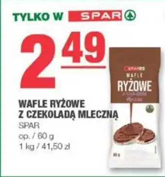 EuroSPAR WAFLE RYŻOWE Z CZEKOLADĄ MLECZNĄ oferta