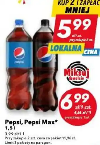 Lewiatan Pepsi Pepsi Max 1,5l oferta