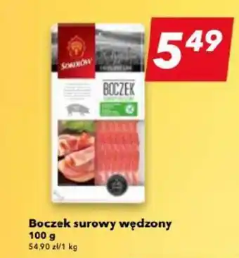 Lewiatan Boczek surowy wędzony 100 g oferta