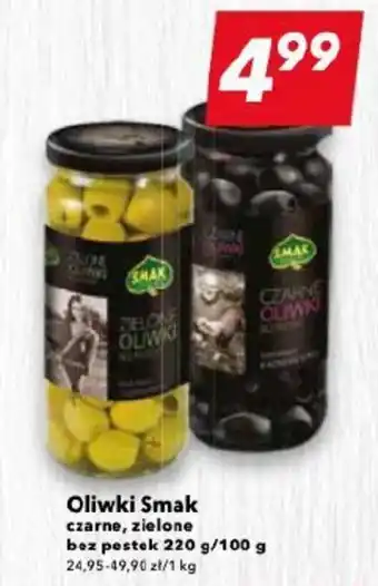 Oliwki Smak czarne zielone bez pestek 220 g/100 g