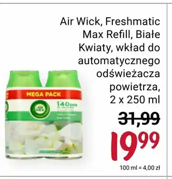 Rossmann Air Wick, Freshmatic Max Refill, Białe Kwiaty, wkład do automatycznego odświeżacza powietrza oferta