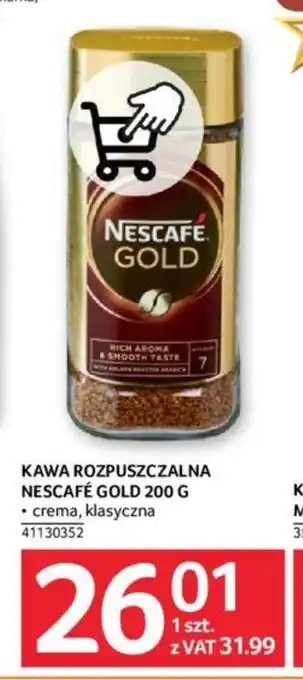 Selgros KAWA ROZPUSZCZALNA NESCAFÉ GOLD 200 G oferta