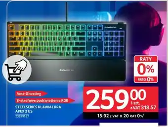 STEELSERIES KLAWIATURA APEX 3 US