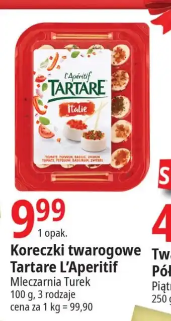 E.Leclerc Koreczki twarogowe Twaróg wiejski Tartare L'Aperitif Półtłusty Tłusty Chudy 100g oferta