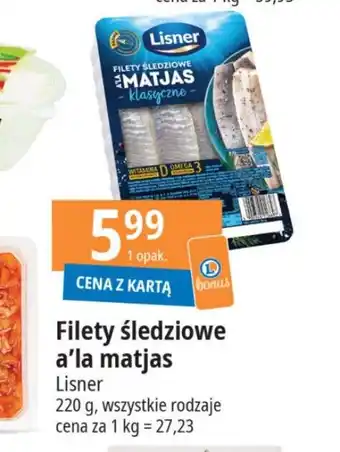E.Leclerc Filety śledziowe a'la matjas Lisner 220g oferta
