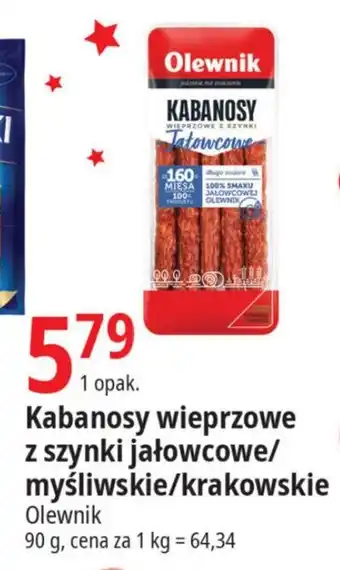 E.Leclerc Kabanosy wieprzowe z szynki jałowcowe/ myśliwskie/krakowskie 90g oferta