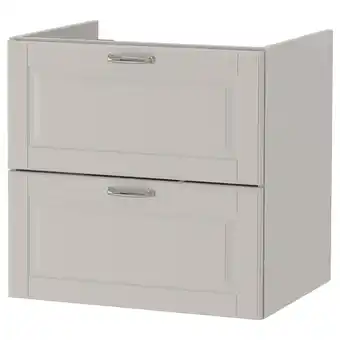 IKEA Godmorgon szafka pod umywalkę z 2 szufladami, kasjön jasnoszary, 60x47x58 cm oferta