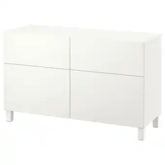 IKEA Bestå kombinacja regałowa z drzw/szuf, biały/lappviken/stubbarp biały, 120x42x74 cm oferta