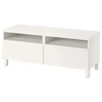 IKEA Bestå ława tv z szufladami, biały/lappviken/stubbarp biały, 120x42x48 cm oferta