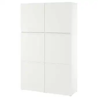 IKEA Bestå kombinacja z drzwiami, biały/västerviken biały, 120x42x193 cm oferta