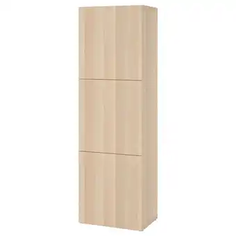 IKEA Bestå szafka z drzwiczkami, dąb bejcowany na biało/lappviken dąb bejcowany na biało, 60x42x193 cm oferta