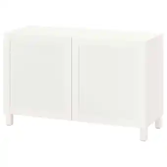 IKEA Bestå kombinacja z drzwiami, biały/hanviken/stubbarp biały, 120x42x74 cm oferta