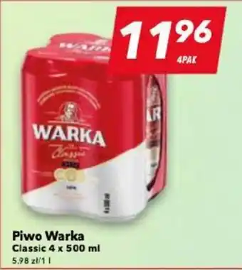 Lewiatan Piwo Warka Classic 4 x 500 ml oferta