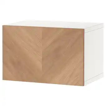 IKEA Bestå szafka z drzwiczkami, biały/hedeviken okl dęb, 60x42x38 cm oferta