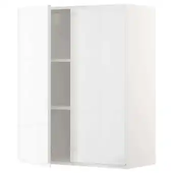IKEA Metod szafka ścienna z półkami/2 drzwi, biały/voxtorp połysk/biel, 80x100 cm oferta