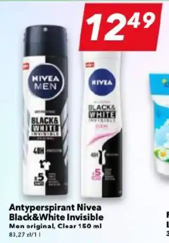 Lewiatan Antyperspirant Nivea Black&White Invisible Men original, Clear 150 ml oferta