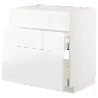 IKEA Metod / maximera sz stj zl+3fr/2szu, biały/voxtorp połysk/biel, 80x60 cm oferta