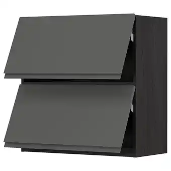 IKEA Metod szafka pozioma 2 drzwi otw dotyk, czarny/voxtorp ciemnoszary, 80x80 cm oferta