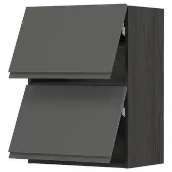 IKEA Metod szafka pozioma 2 drzwi otw dotyk, czarny/voxtorp ciemnoszary, 60x80 cm oferta