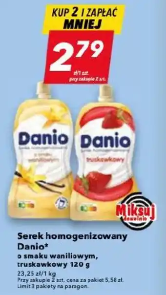 Lewiatan Serek homogenizowany Danio 120 g oferta