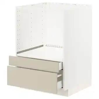 IKEA Metod / maximera szafka stj. do mikr komb/szu, biały/havstorp beżowy, 60x60 cm oferta