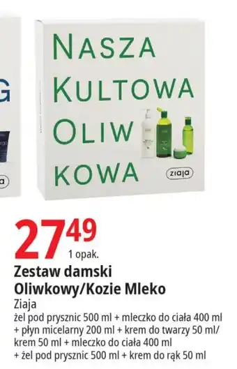 E.Leclerc Zestaw damski Oliwkowy Kozie Mleko Ziaja oferta