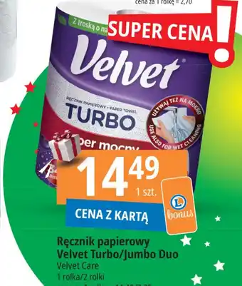 E.Leclerc Ręcznik papierowy Velvet Turbo Jumbo Duo Velvet Care oferta