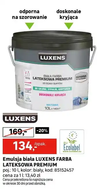 Leroy Merlin Farba lateksowa oferta