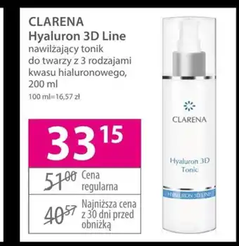 Tonik nawilżający clarena