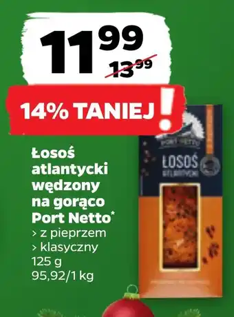 Netto Łosoś atlantycki wędzony na gorąco Port Netto 125 g oferta
