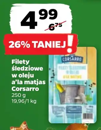 Netto Filety śledziowe w oleju a'la matjas Corsarro 250 g oferta