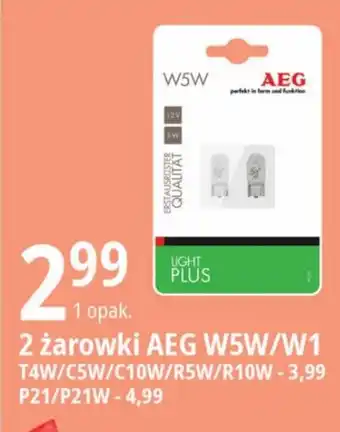 E.Leclerc 2 żarowki AEG W5W/W1 oferta