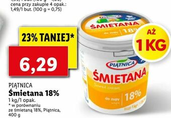 Lidl Śmietana 18% oferta
