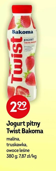 Żabka Jogurt pitny Twist Bakoma oferta