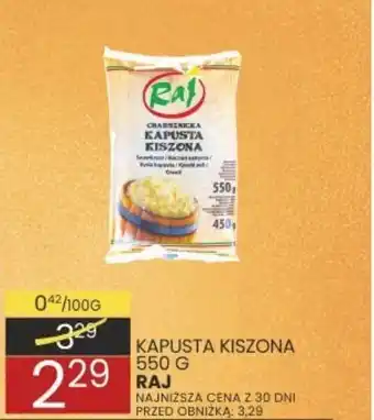 Wafelek KAPUSTA KISZONA 550 G RAJ oferta