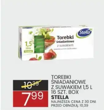Wafelek TOREBKI ŚNIADANIOWE Z SUWAKIEM 1,5 L 16 SZT. BOX STELLA oferta