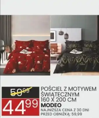 Wafelek POŚCIEL Z MOTYWEM ŚWIĄTECZNYM 160 X 200 CM MODEO oferta