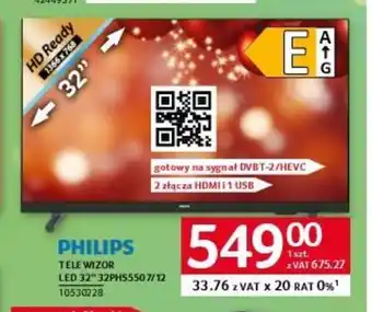 Selgros PHILIPS TELEWIZOR LED 32'' oferta