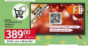 Selgros MANTA TELEWIZOR 24" LED 24LHN122T oferta