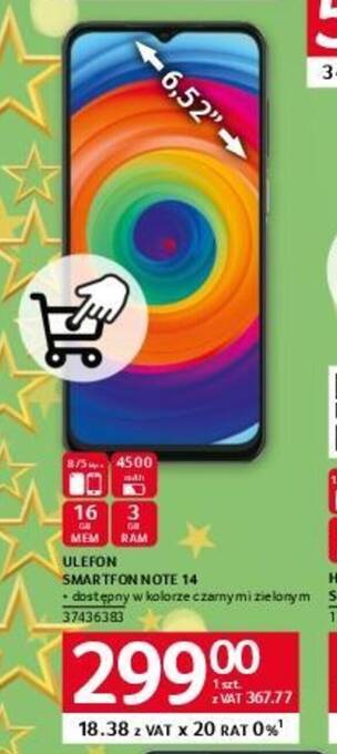 Selgros SMARTFON NOTE 14 oferta