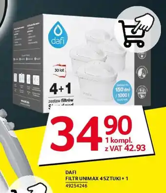 Selgros DAFI FILTR UNIMAX 4SZTUKI + 1 oferta
