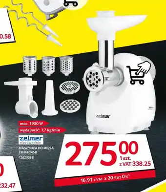 Selgros Zelmer MASZYNKA DO MIĘSA ZMM4045B oferta
